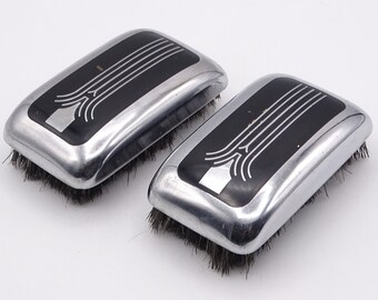 Vintage art deco style clothes brushes, art deco stlye home, dressing table decor, art deco style dressing table, gentlemen&#39;s wear