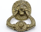 Brass Door Knocker, Lion Head Door Knocker, Vintage Door Knocker, Home Decor, Front Door Decoration