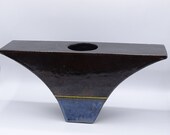 Anvil Shaped Ceramic Vase, Vintage Vase, Studio Pottery Ceramics, Studio Pottery Vase, Statement Ceramics, Statement Vase