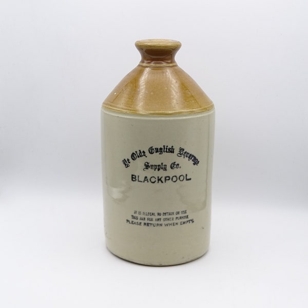 English stoneware bottle, Ye Olde English Beverage Blackpool, Simpsons Beverages