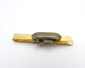 Tie Clip Decorated with a Blimp, Zeppelin Decorated Tie Clip, Men's Accessory