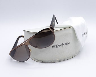 Vintage Yves Saint Laurent sunglasses in brown YSL 6211/S TESJD, unisex sunglasses, designer sunglasses, designer accessory