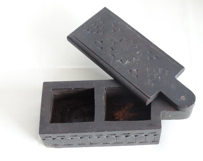 Wooden Salt and Pepper Box Etsy