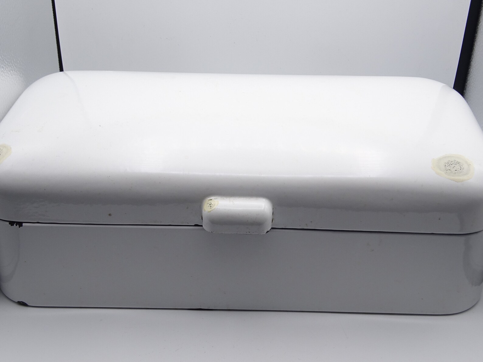 Vintage White Enamel Bread Bin White Enamel Bread Box Etsy