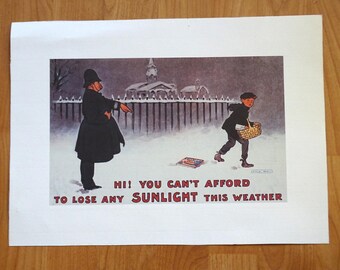 Vintage Will Owen Sunlight advertisement print