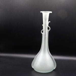 Hand blown opaque glass vase, art glass, studio glass, vintage glass, decorative glass