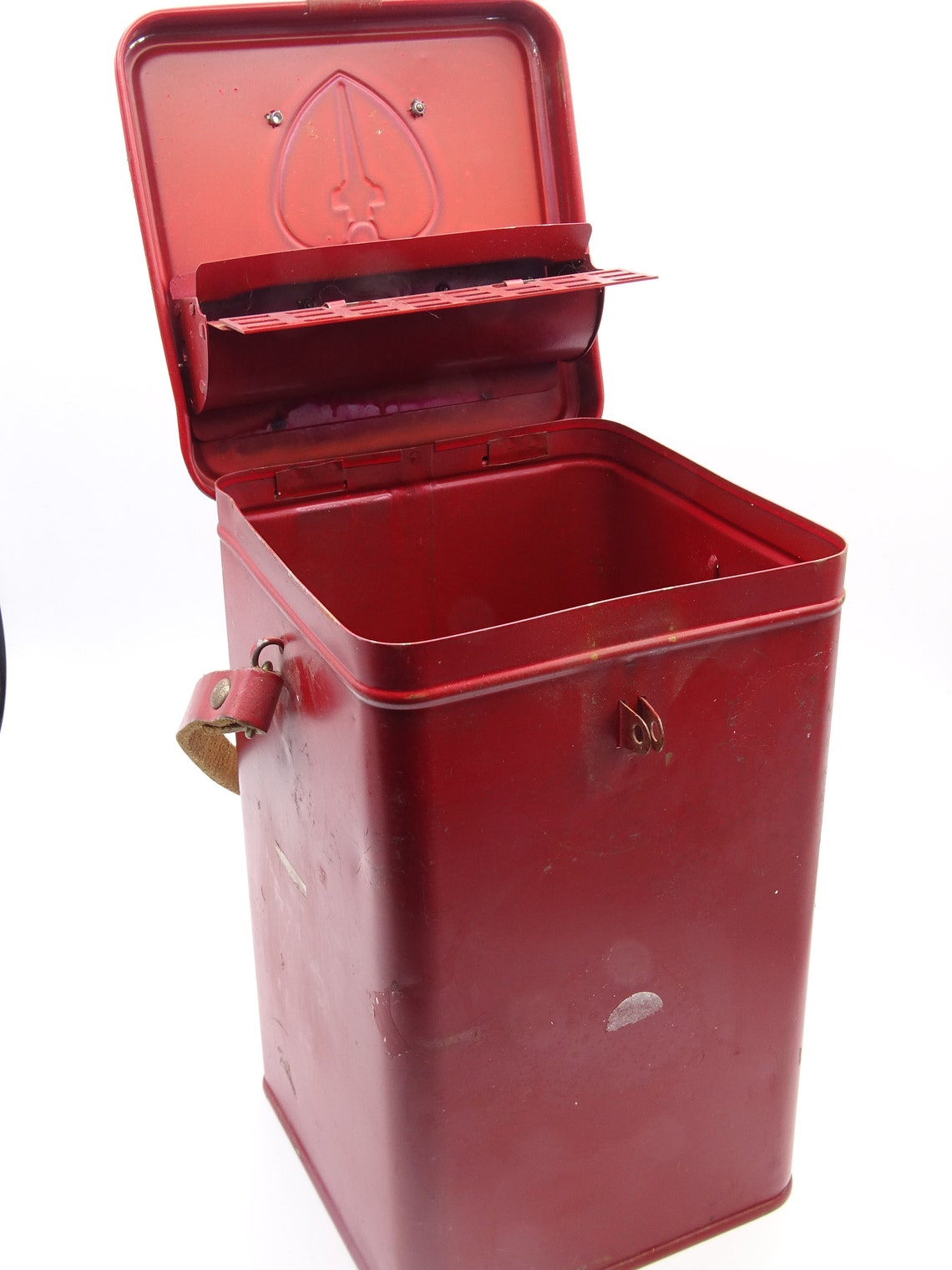 Vintage Charity Collection Box Charity Money Box Red Metal Etsy
