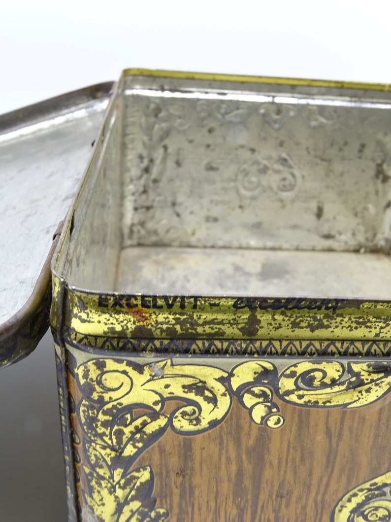 Collection of Six Decorative Tins Storage Tins Rustic Tins Etsy