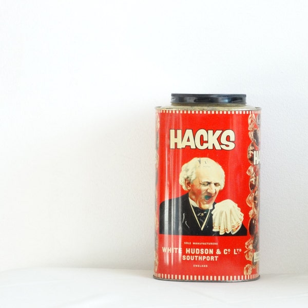 RESERVED Vintage Hacks Cough Drops Tin