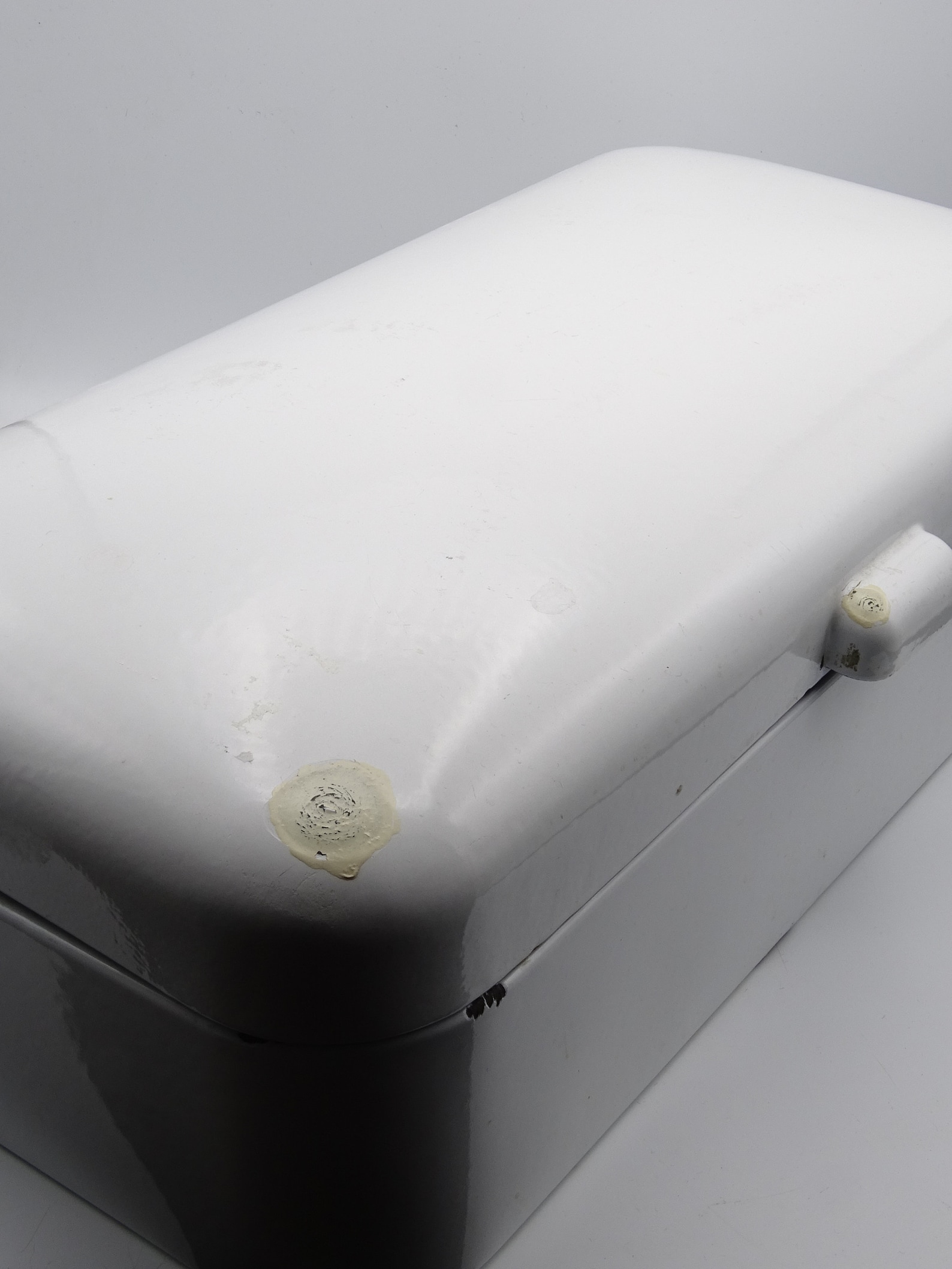 Vintage White Enamel Bread Bin White Enamel Bread Box Etsy
