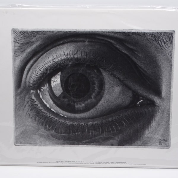 M.C. Escher vintage print of 'Eye, M.C. Escher Company Baarn, the Netherlands