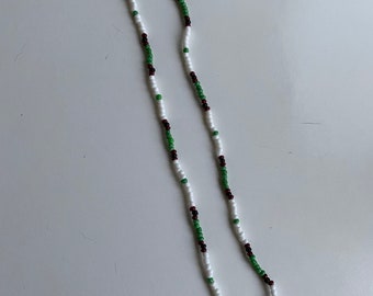 Jim Morrison style snake necklace green white black oxblood