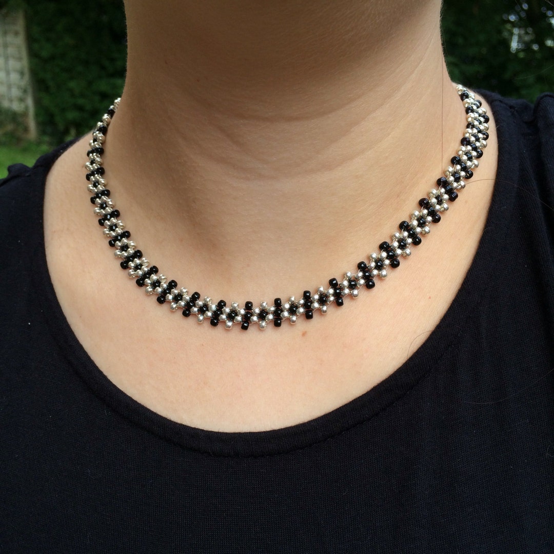 Lancaster Black Silver Necklace