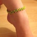 Anklet ankle bracelet beaded Sunflower boho hippie festival