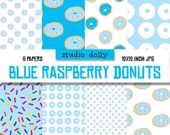 Blue Donut Digital Paper