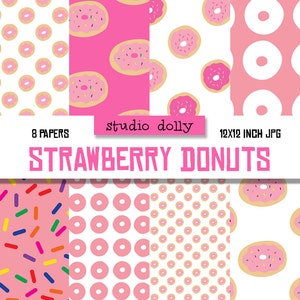 Pink Donut Digital Paper