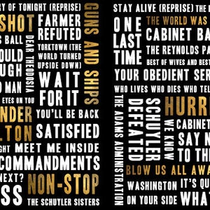 Hamilton Musical Two Prints Song Artwork Printable Instant Download