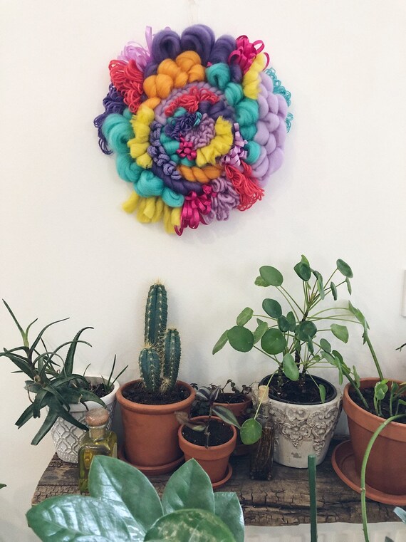 Circular Hand Woven Wall Hanging Round Weaving Round Etsy
