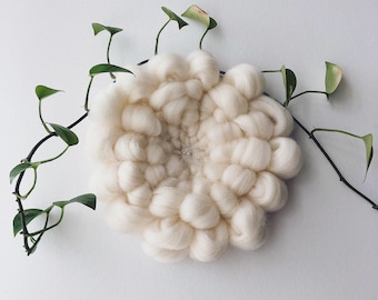 Circular hand woven wall hanging, round weaving, round tapestry