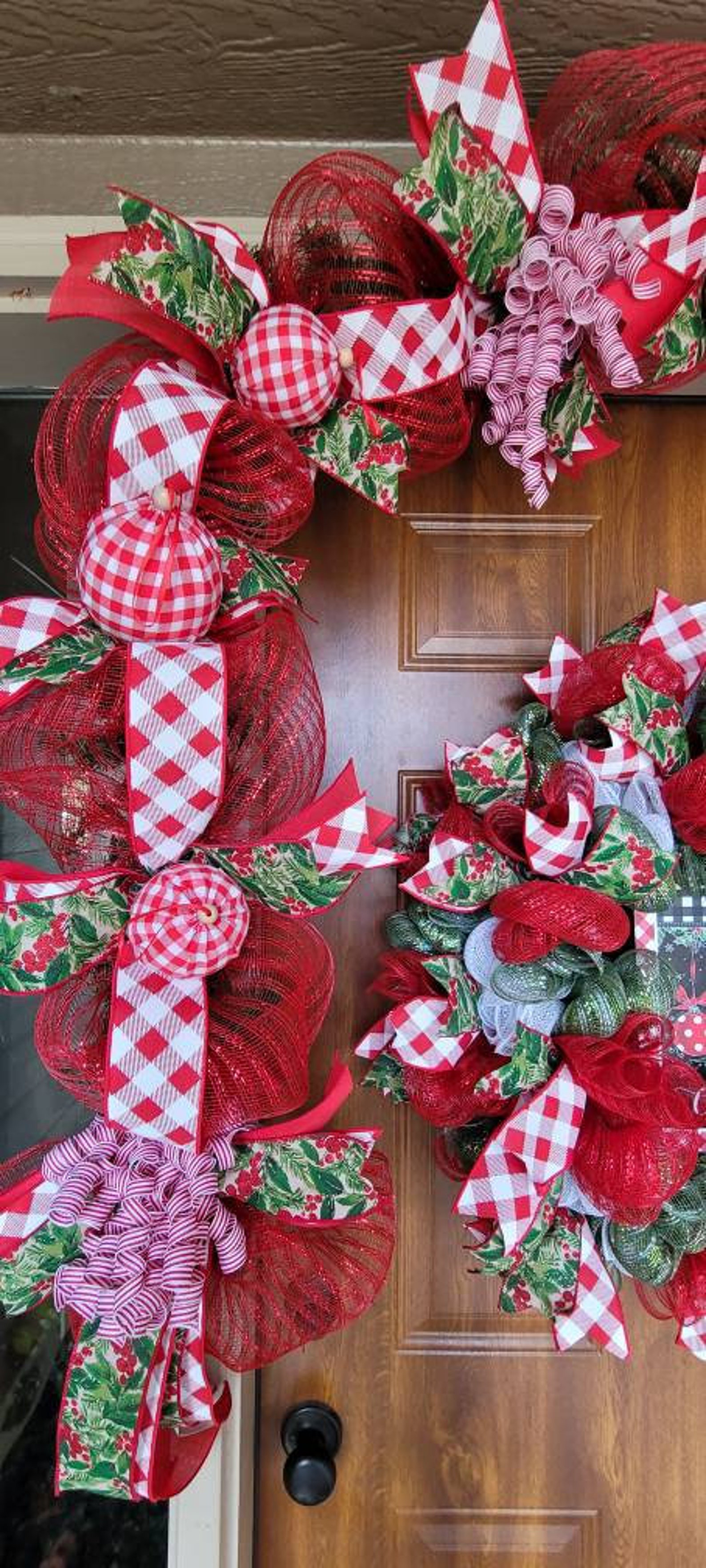 Christmas Wreath and Garland Front Door Wreath and Garland Etsy