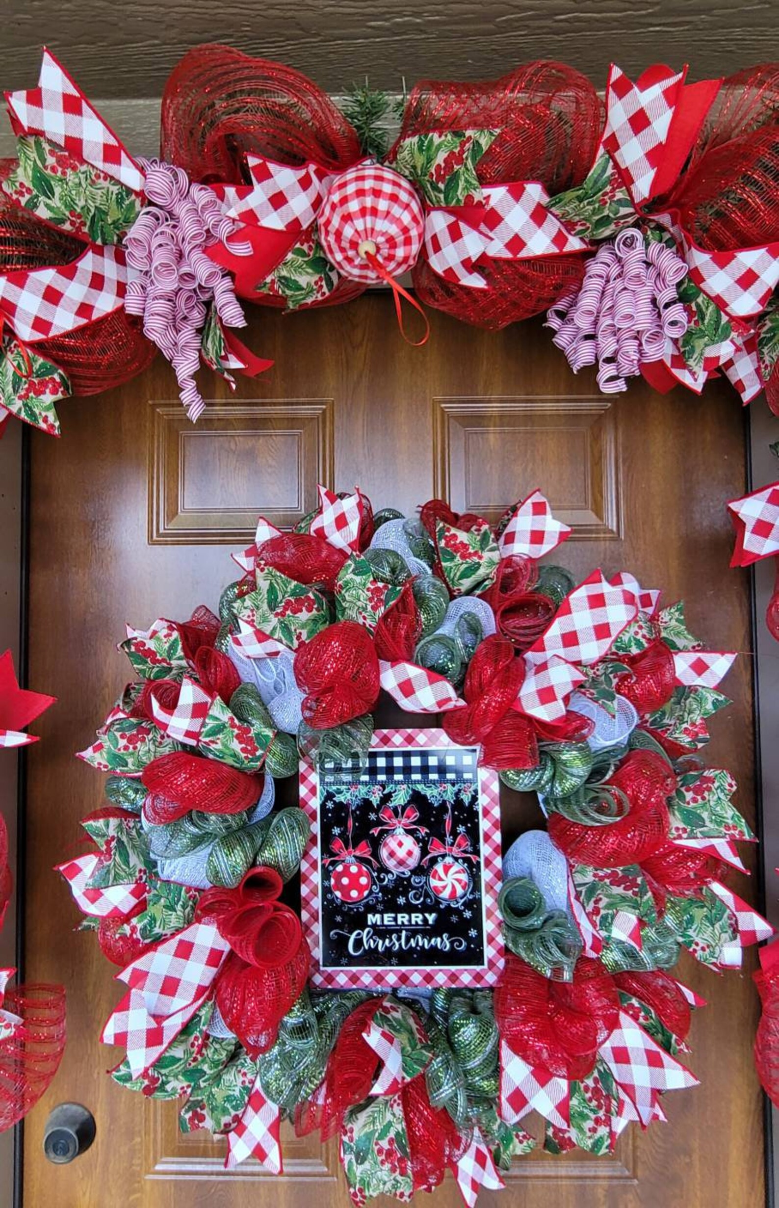 Christmas Wreath and Garland Front Door Wreath and Garland Etsy