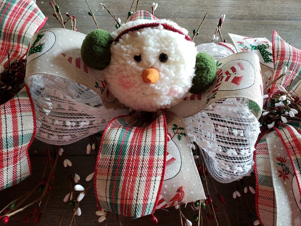 Snowman garland for mantle, Christmas garland for mantle, Christmas Snowman garland, snowman