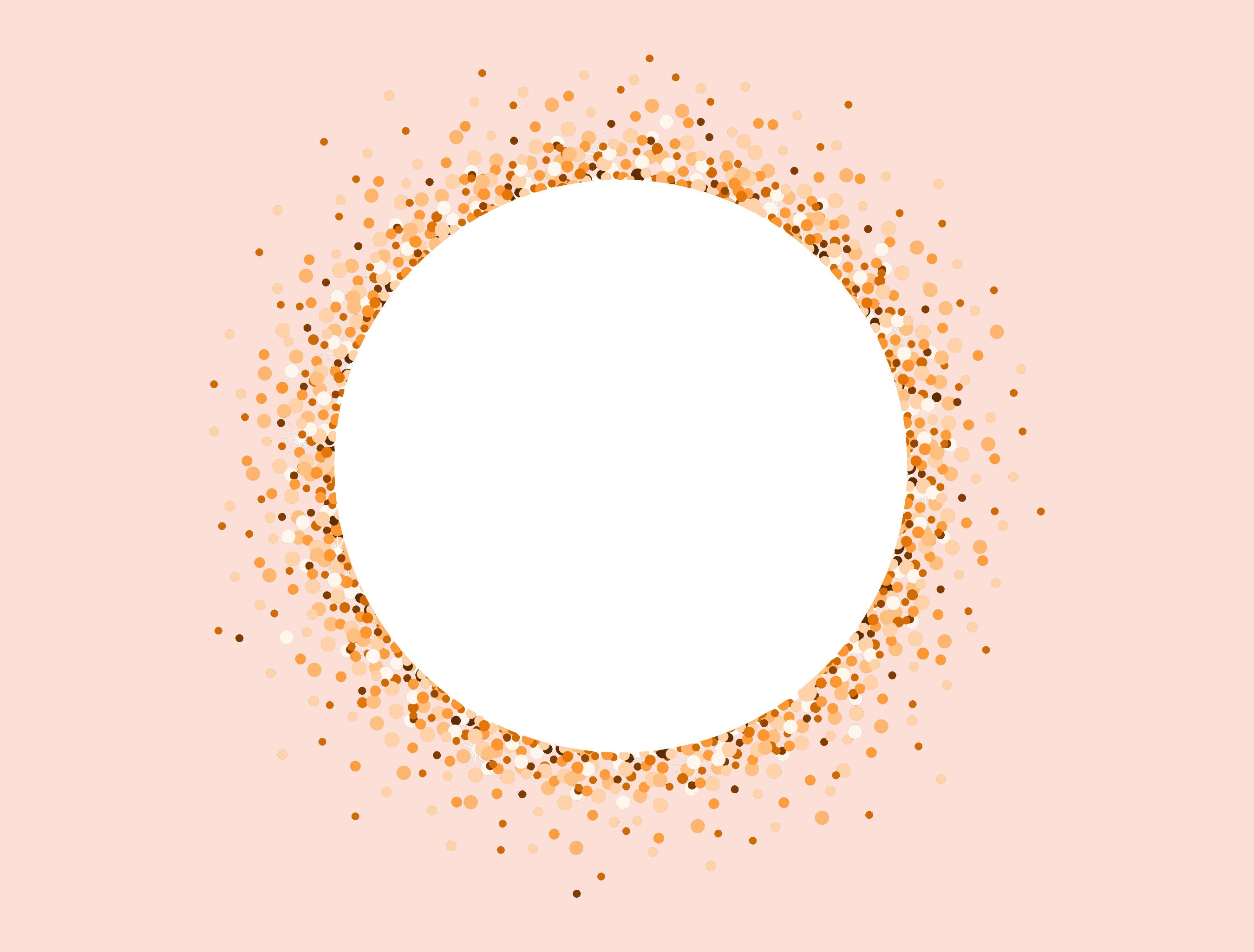 Confetti Circle Frame Digital Design Invitation Edits Etsy