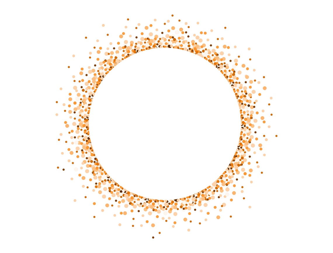 Confetti Circle Frame Digital Design Invitation Edits Etsy