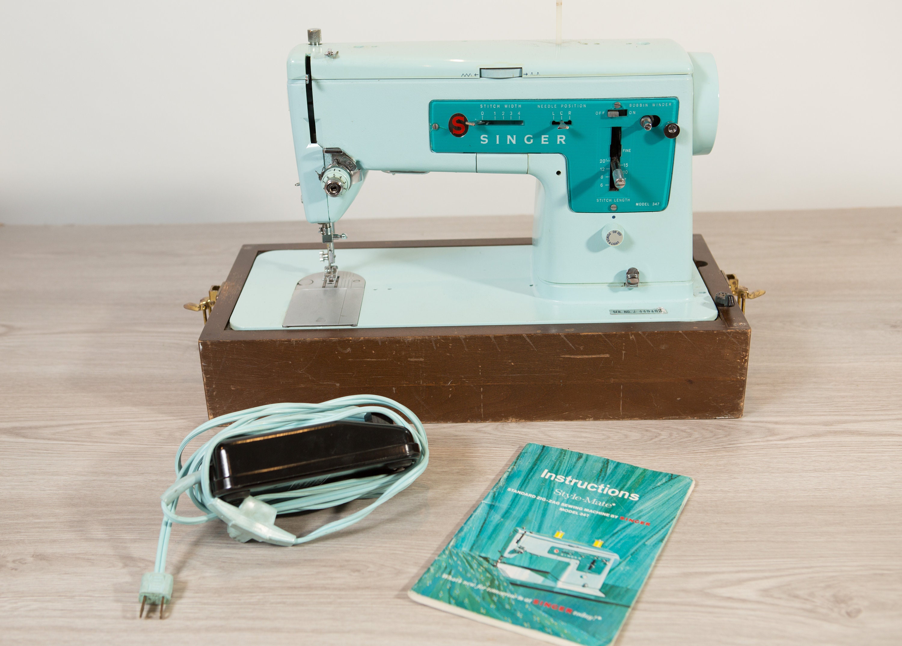 I'm trying to find some info about these blue singer sewing machines. I've  seen a few photos of them online and got lucky getting my hands on one but  I'll be dammed
