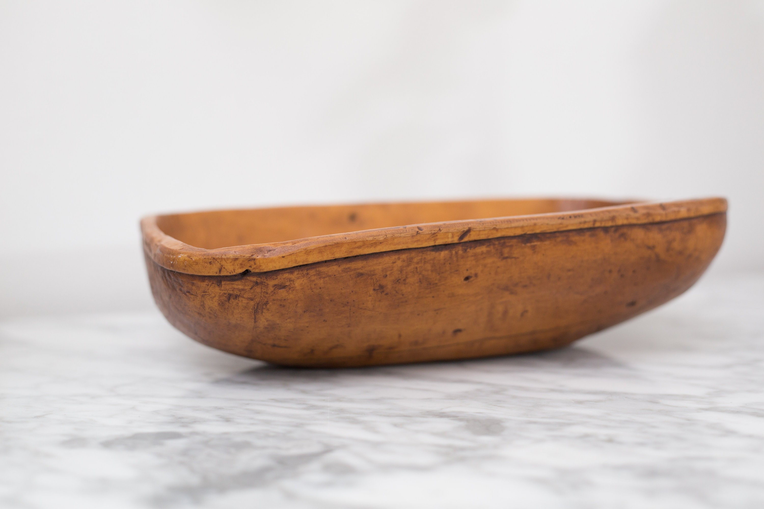 Antique Wood Tray Primitive Folk Vintage Handmade Carved Decorative