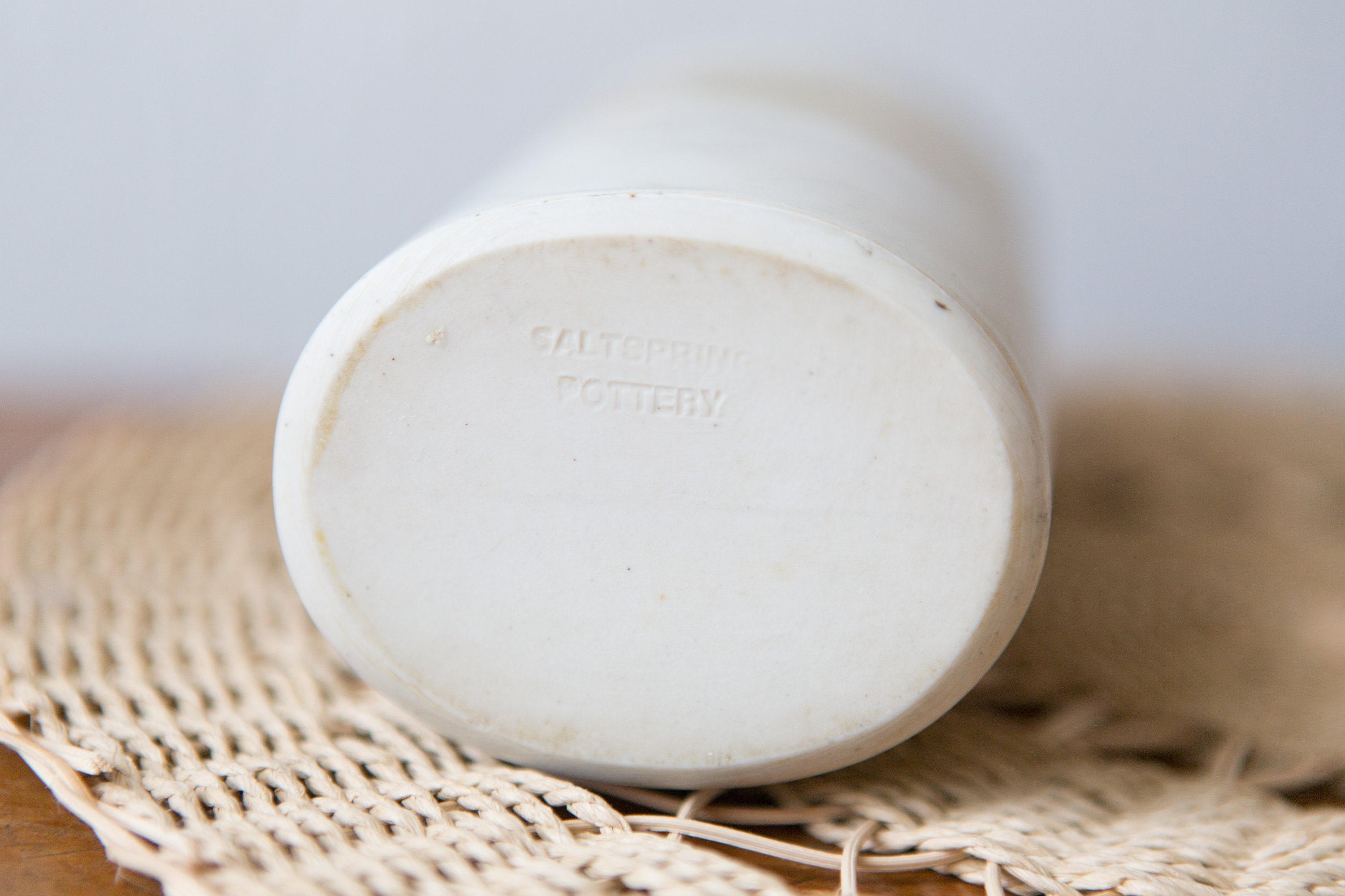 Handmade Ceramic Vase and Candle Holder Earthy Cream Coloured Vintage Boho Ceramics Studio