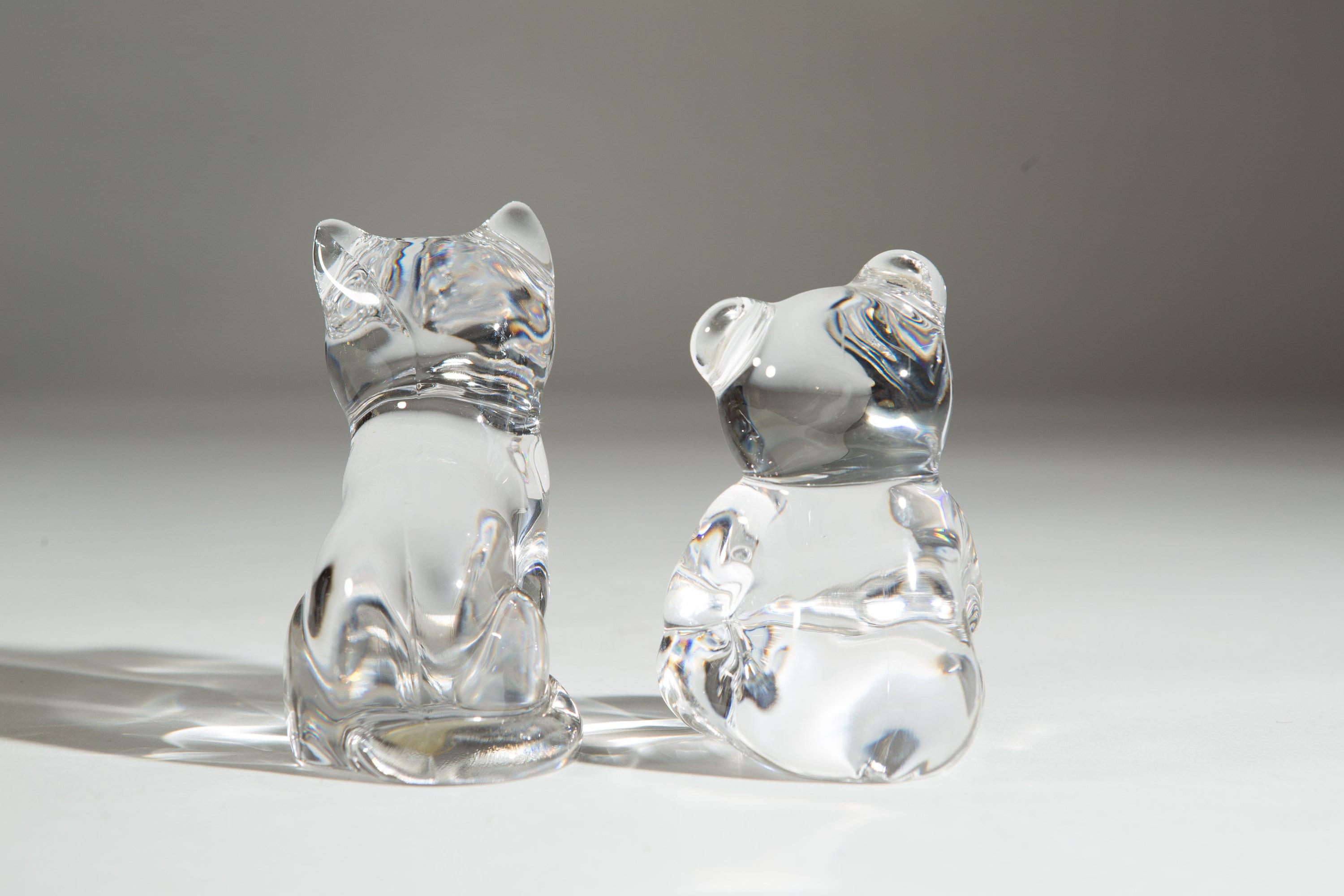 Vintage Glass Cat and Bear - Princess House Lead Crystal Figurines from  West Germany