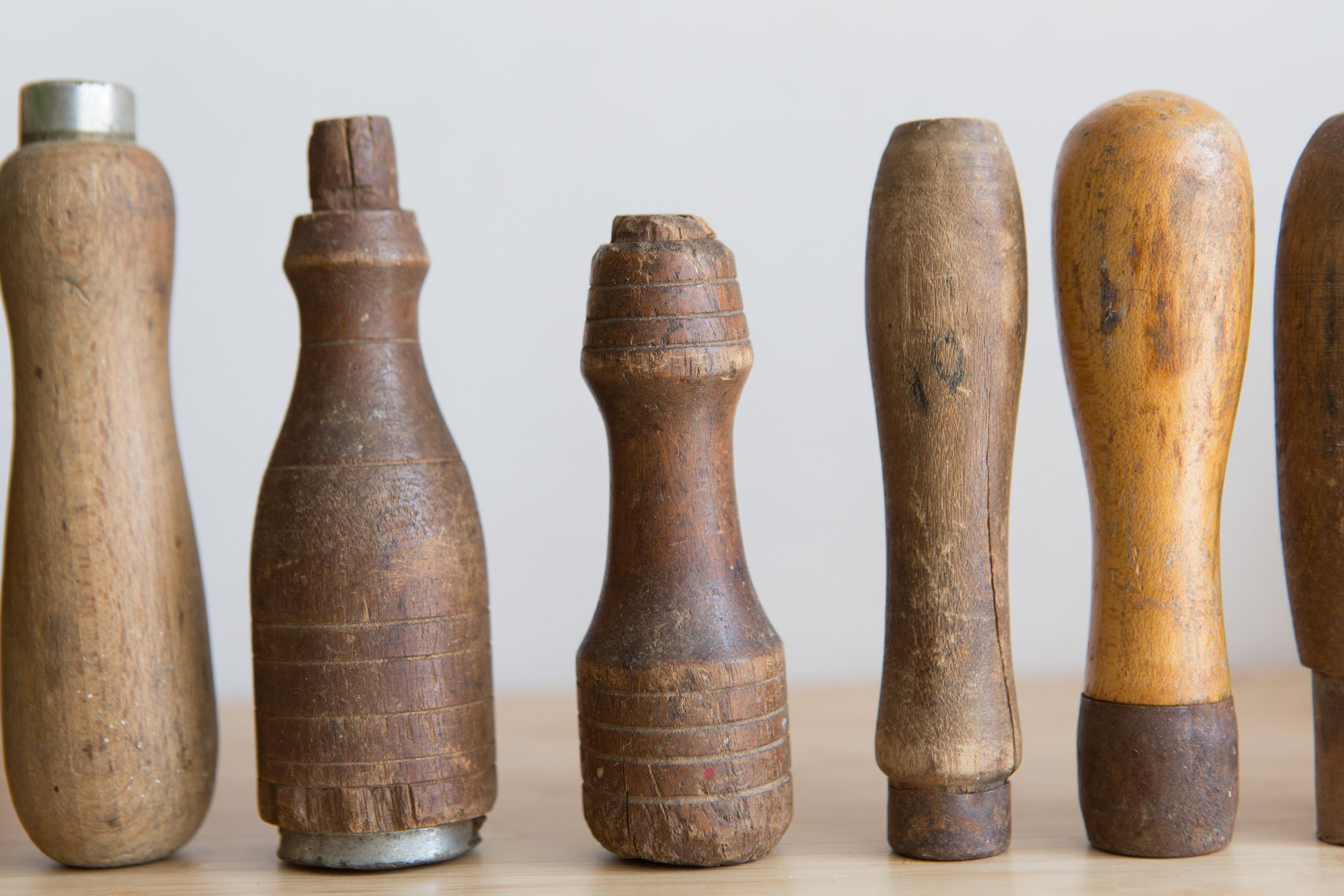 Vintage Wood Handles from Old Tools