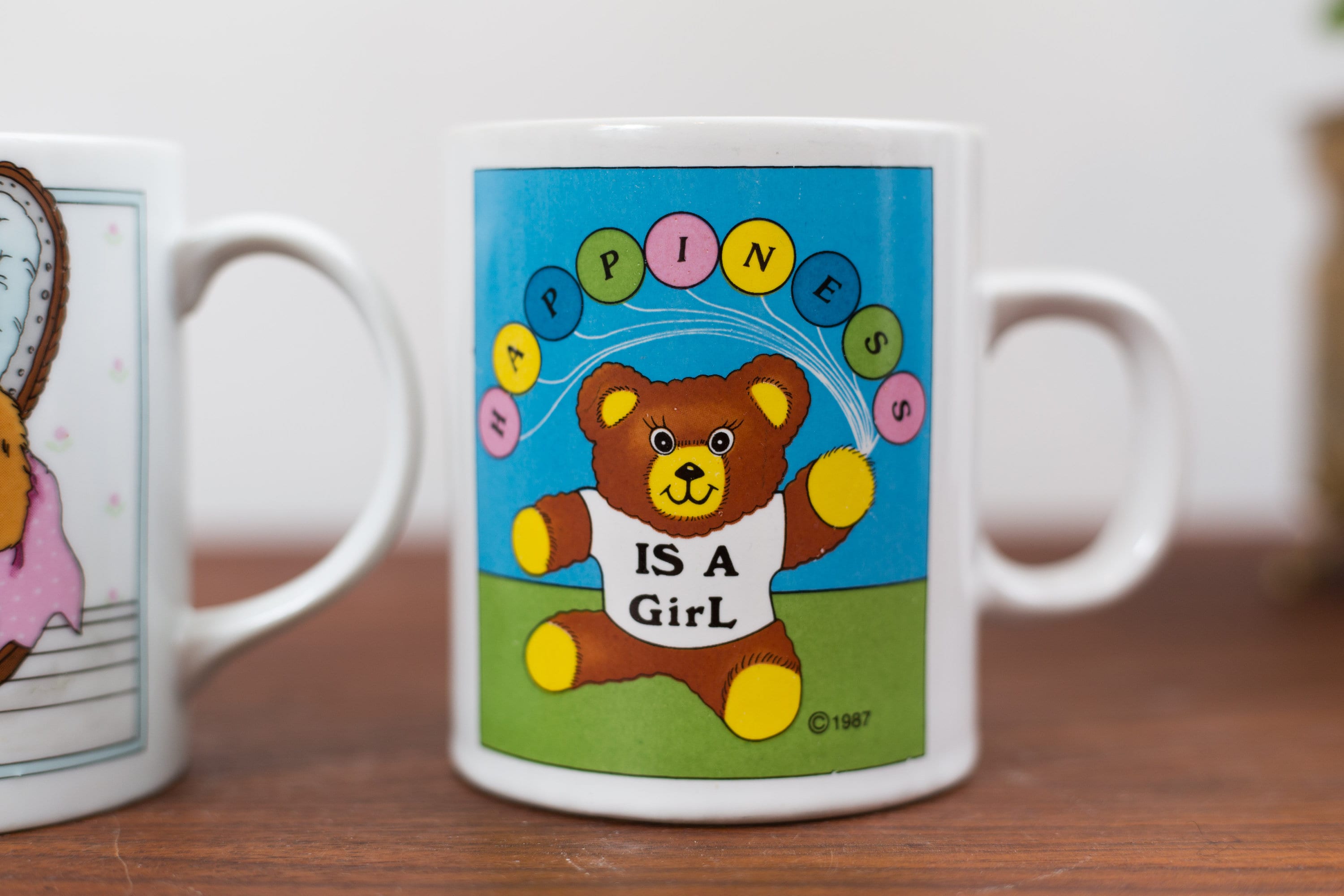 Vintage Bear Mugs Set of 3 Collectible Ceramic Coffee or Tea Mug with