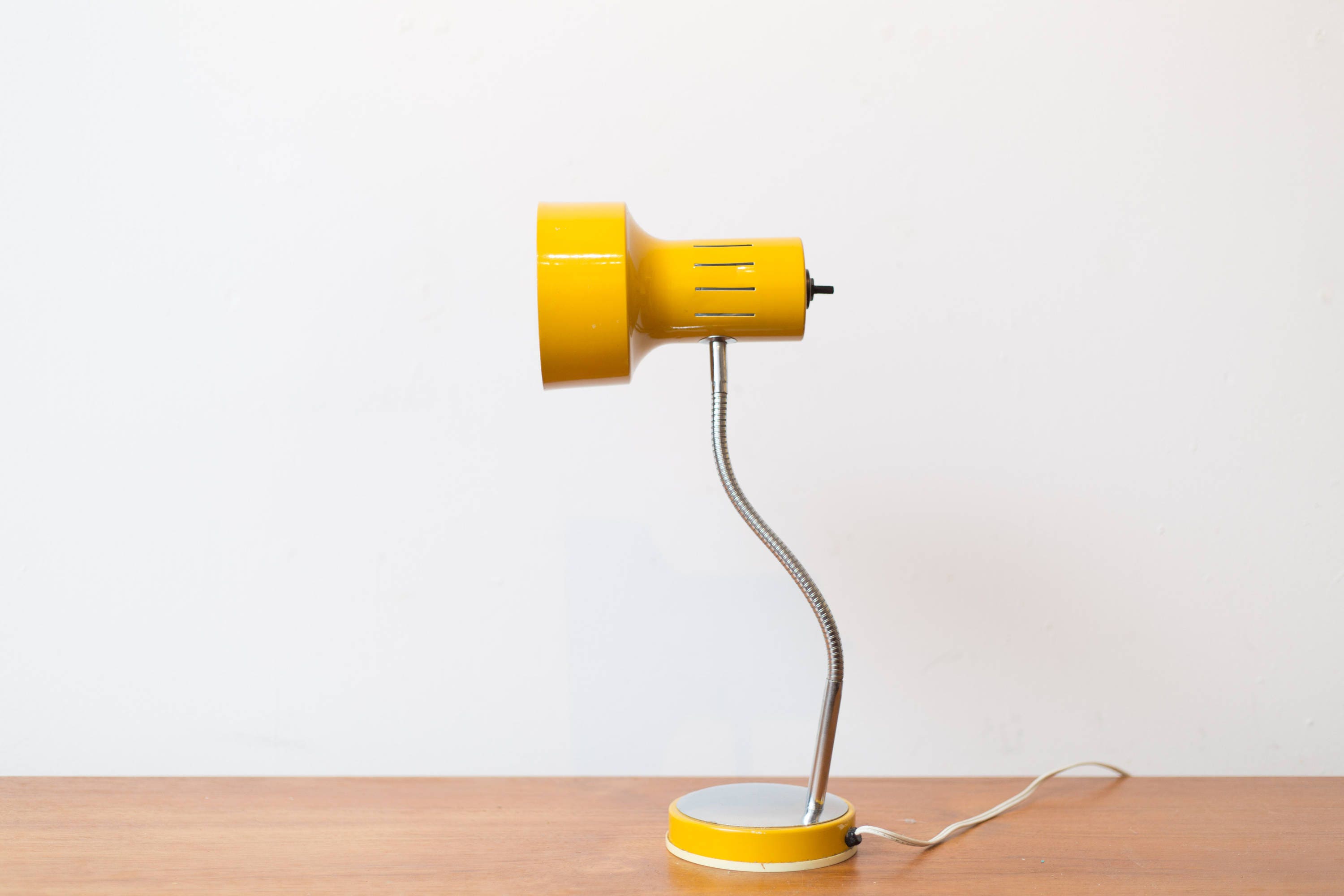 Yellow Desk Lamp / Vintage Atomic Space Age Mid Century Model Style