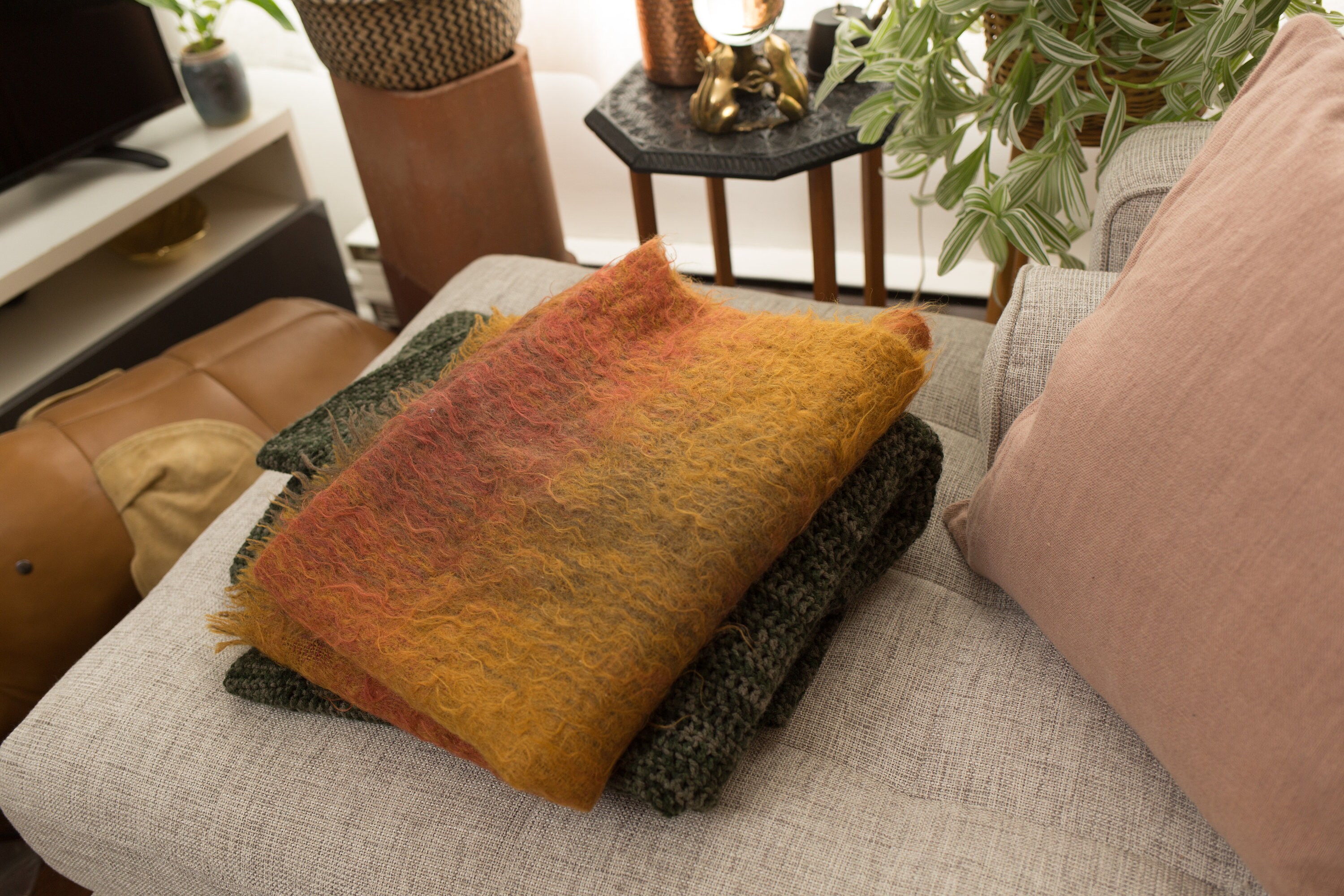 Burnt Orange Ombre Blanket Home of Wordsworth by Chris Reekie and