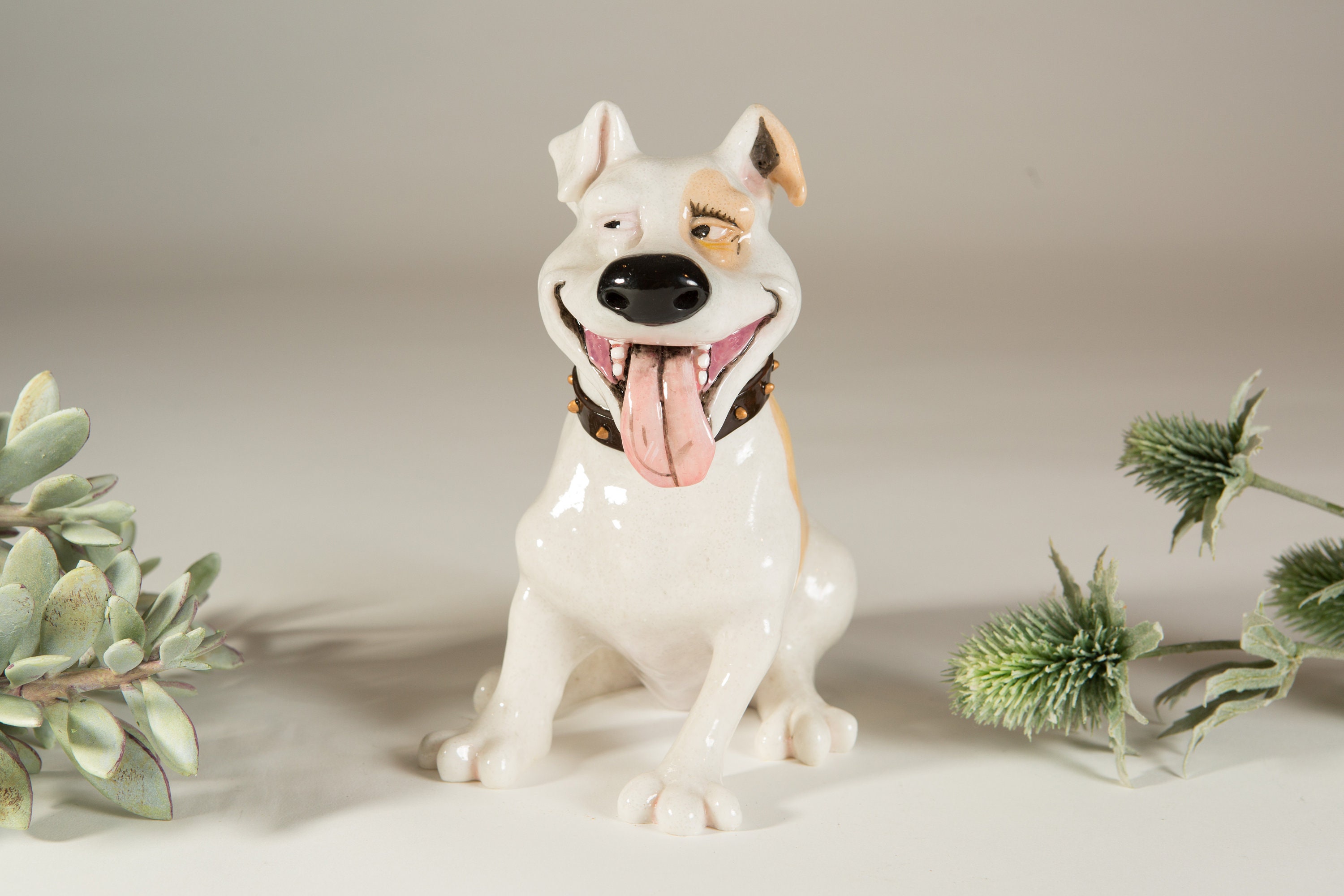 Ceramic Puppy Figurine Pets with Personality Ceramic Dog Figurine by