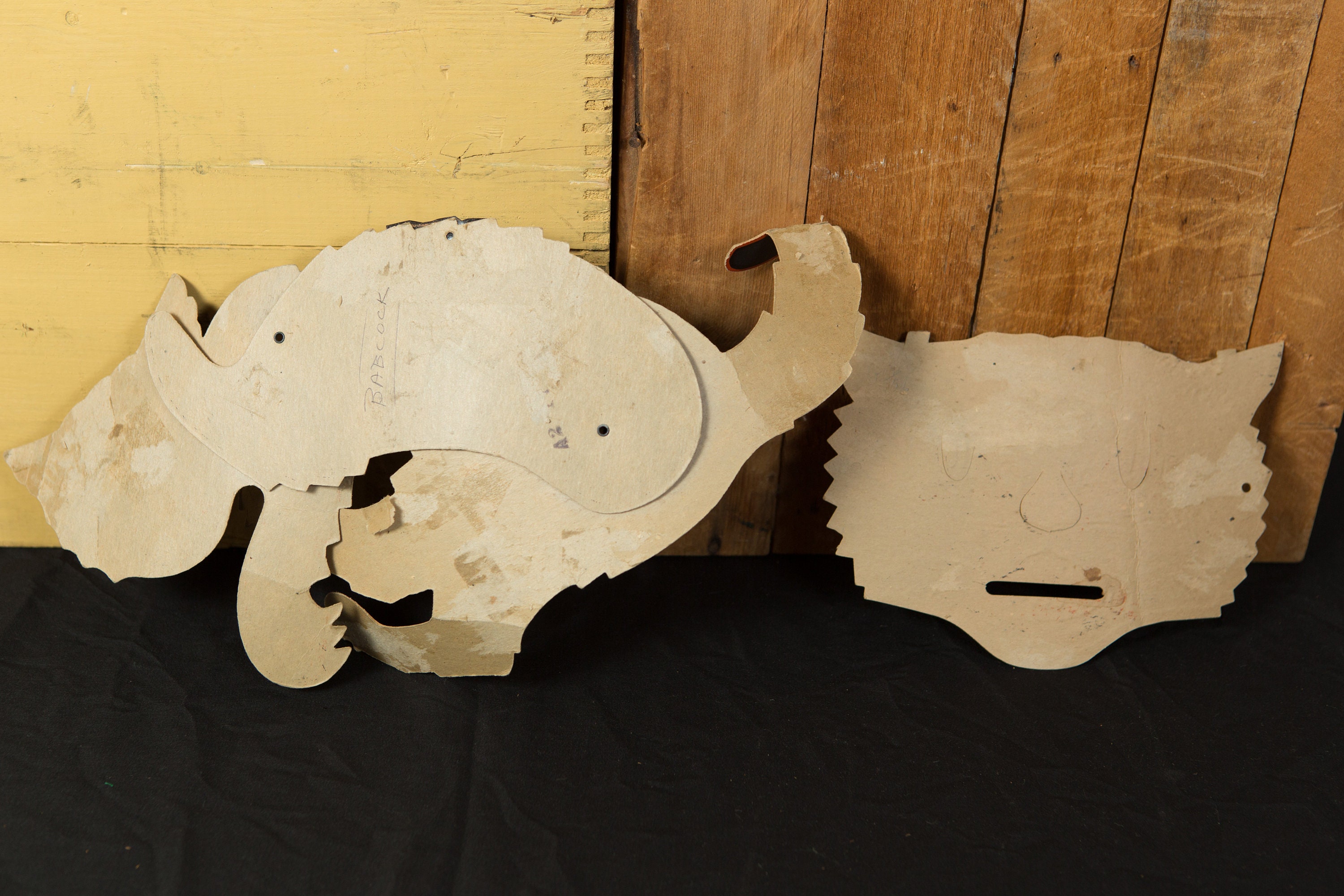 Vintage Halloween Jointed Die Cut Paper Cardboard Black Cats