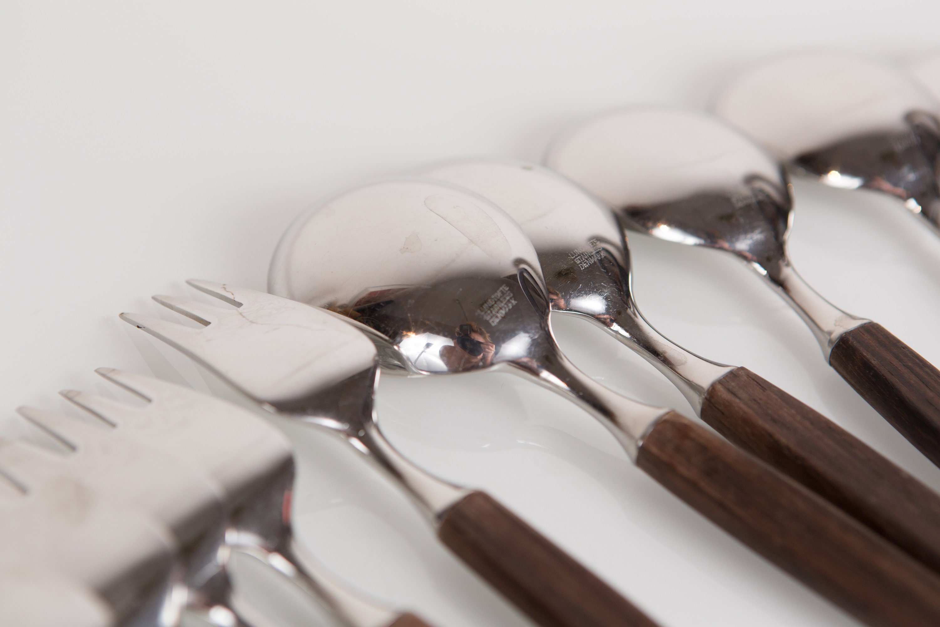 Lundtofte of Denmark Rosewood Spoons and Forks Vintage Mid Century