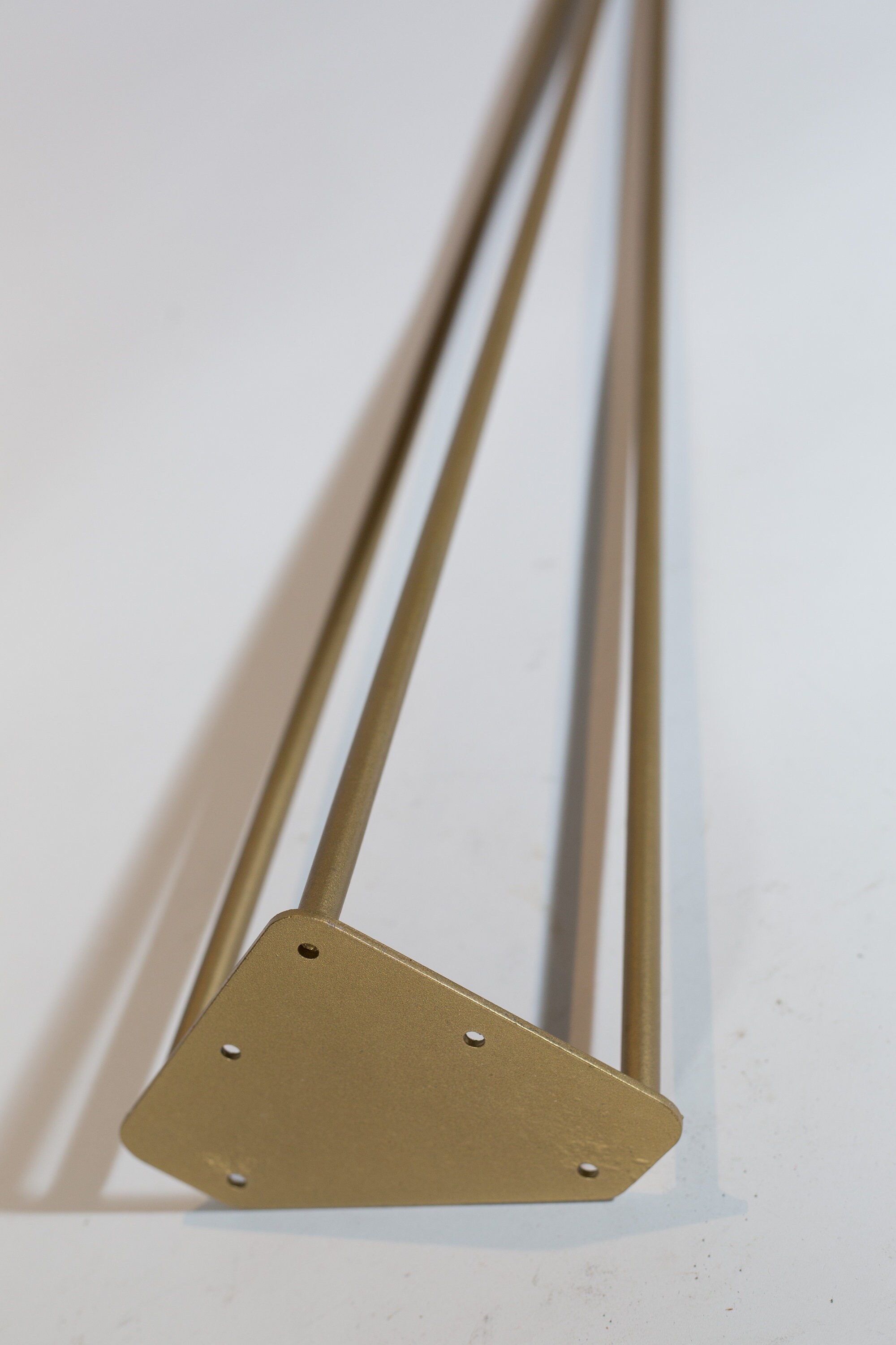 Gold Hairpin Legs 28 Brass Coloured Heavy Duty 3 Rod Steel