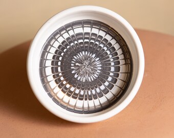 Vintage Ceramic Bowl With Kaleidoscope Glaze - Studio Ceramic Signed at Bottom - Ring Dish - Jewelry Bowl