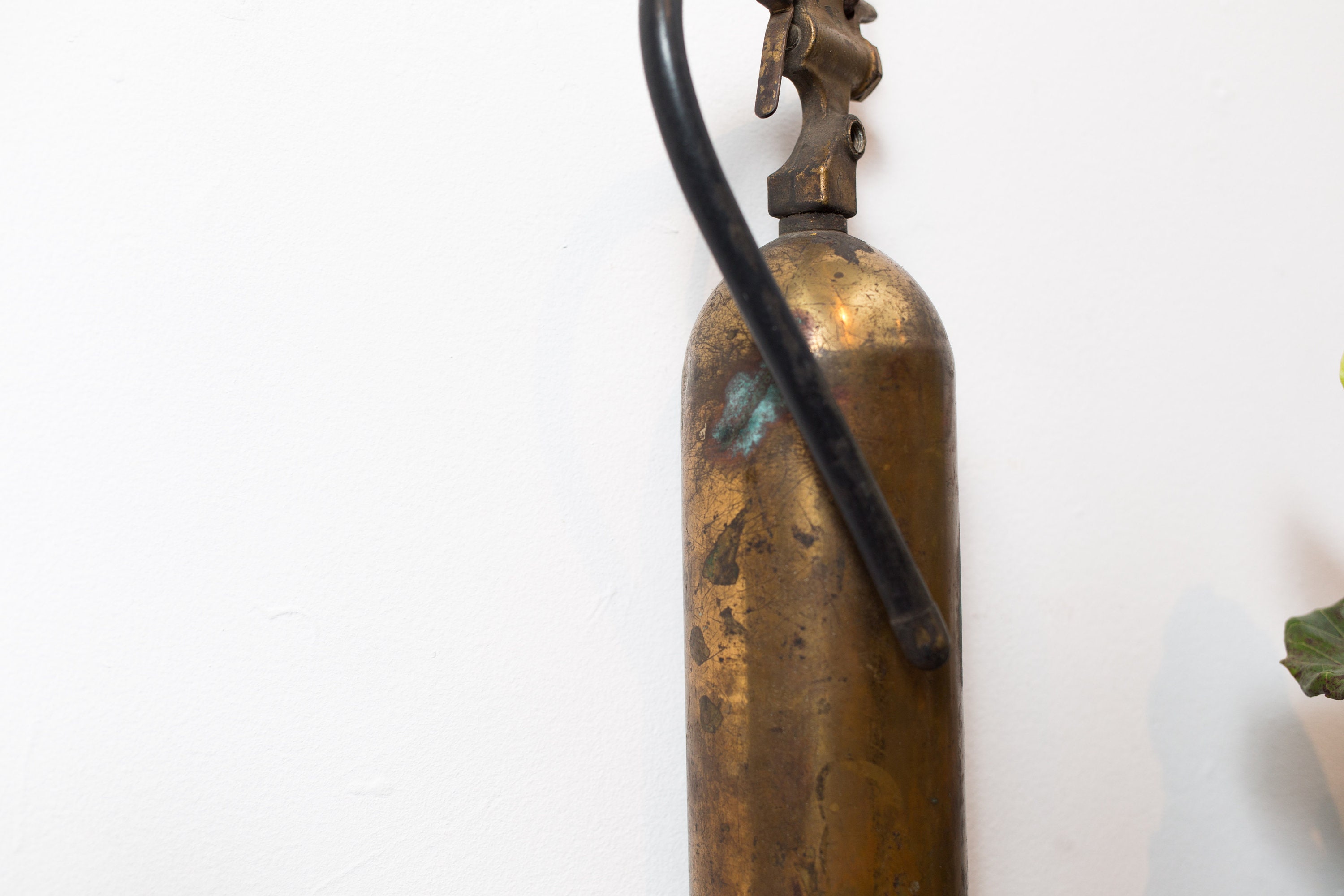 Antique Brass Fire Hydrant with Rope Decorative Wall Art Steampunk
