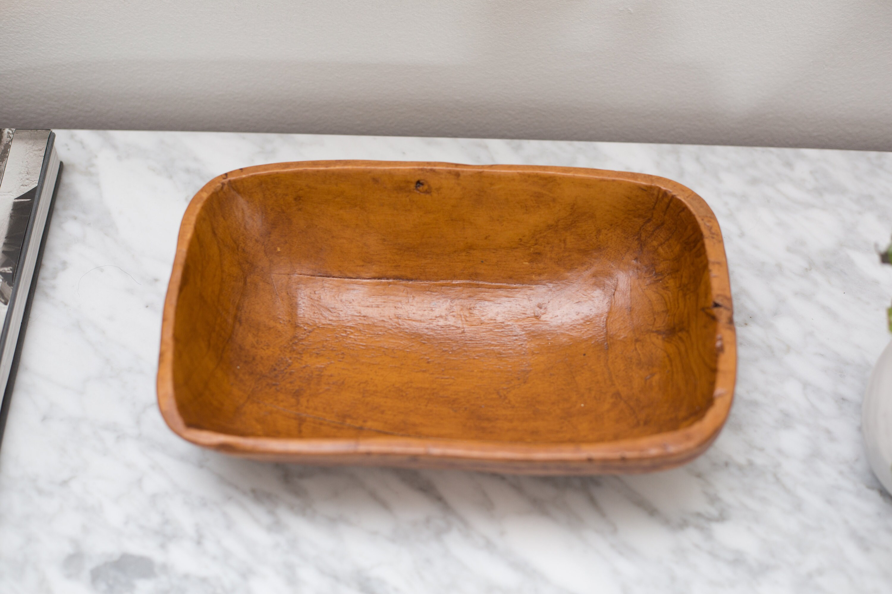 Antique Wood Tray Primitive Folk Vintage Handmade Carved Decorative