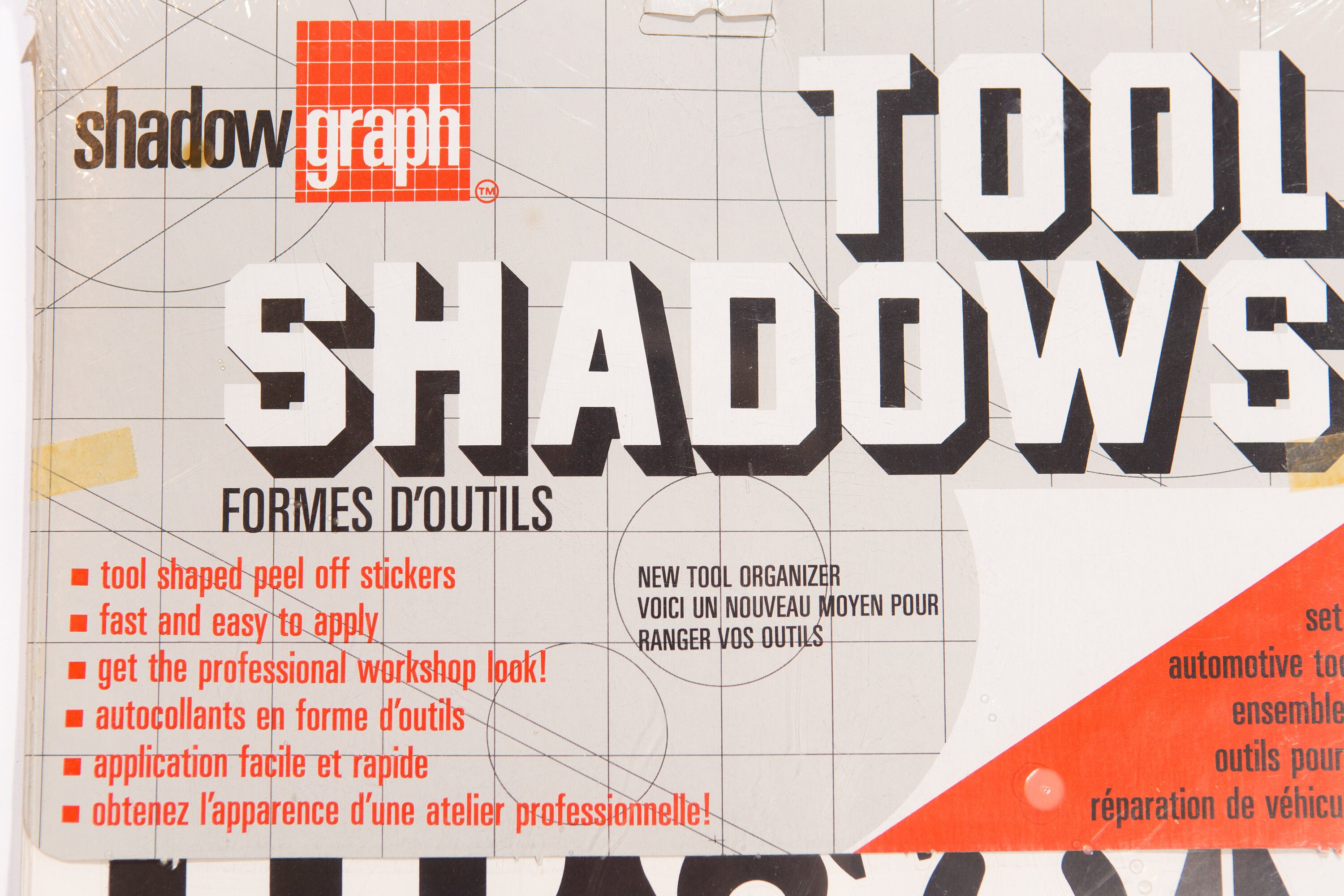 Vintage Tool Shadows Sticker Kit Set of Automotive Black Shadow Stick