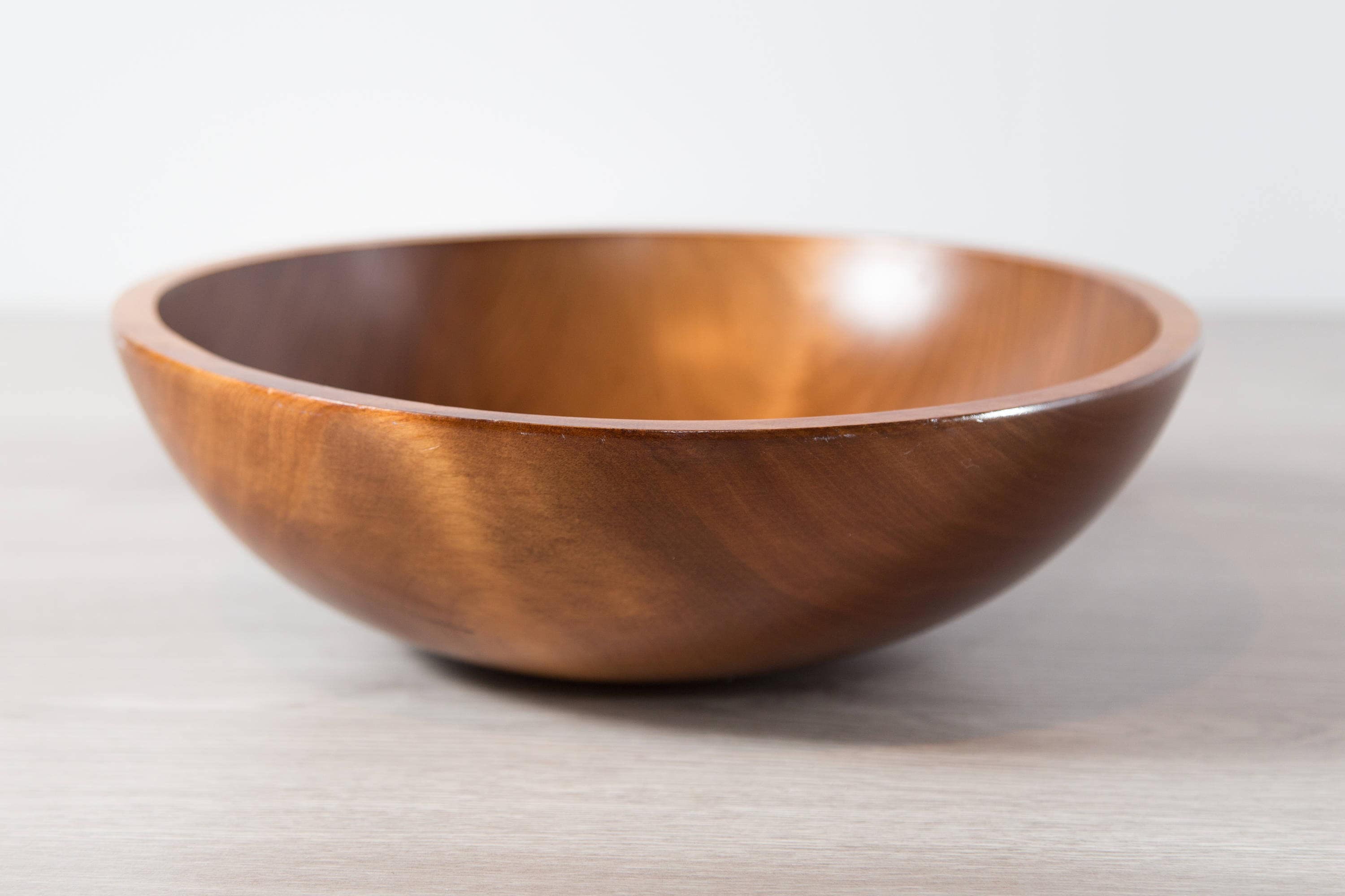 Wood Salad Bowl / 1960's Vintage Solid Maple Wood Baribocraft Appetizer