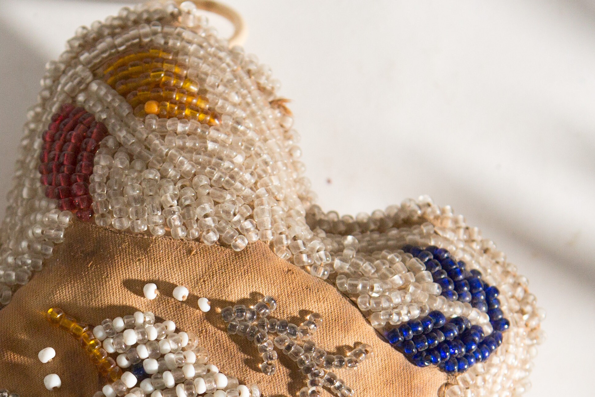 Antique Whimsy Beaded Pin Cushion Native American Whimsey Iroquois