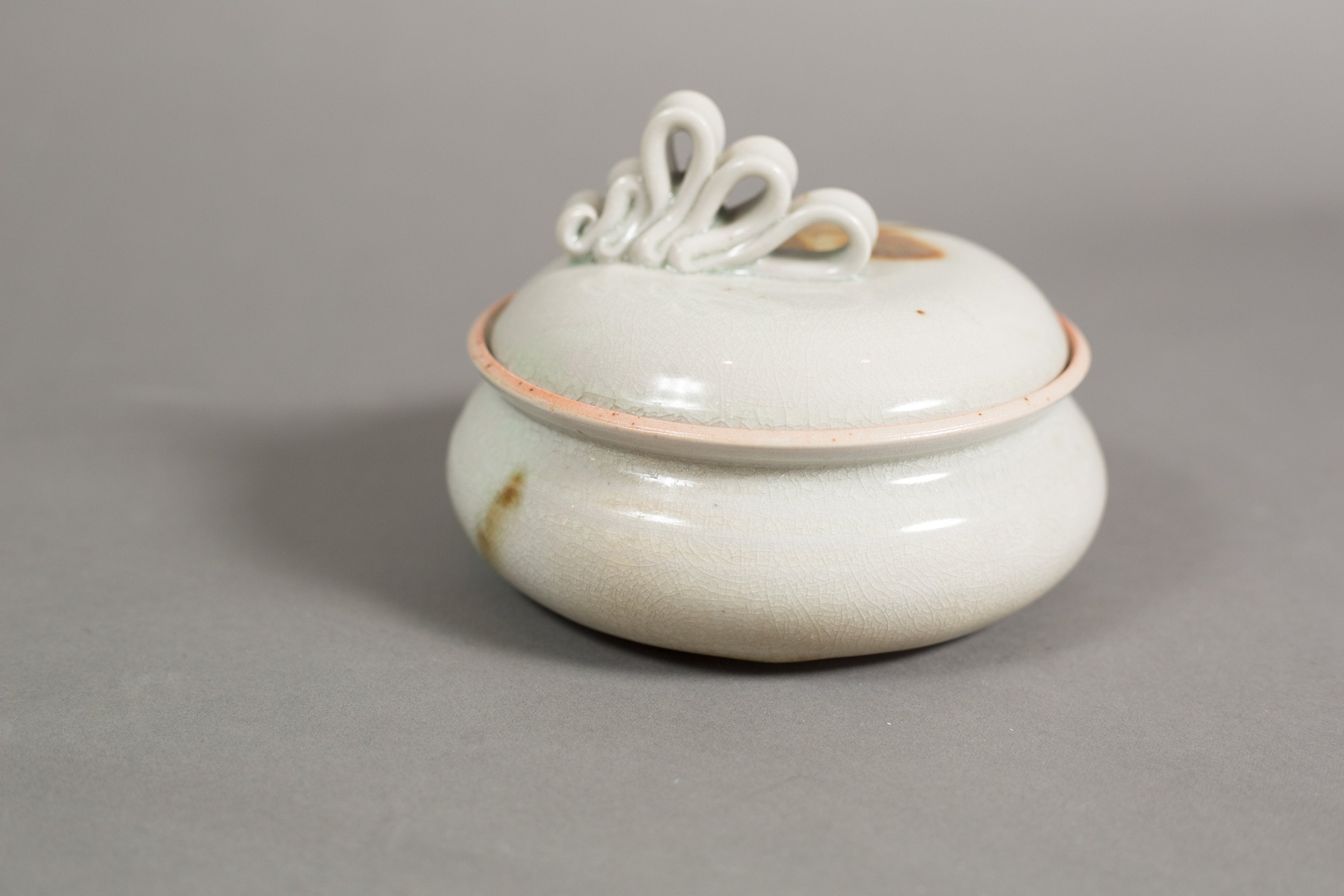 Vintage Butter Dish Ceramic Lidded Bowl Signed Pottery Boho Folk