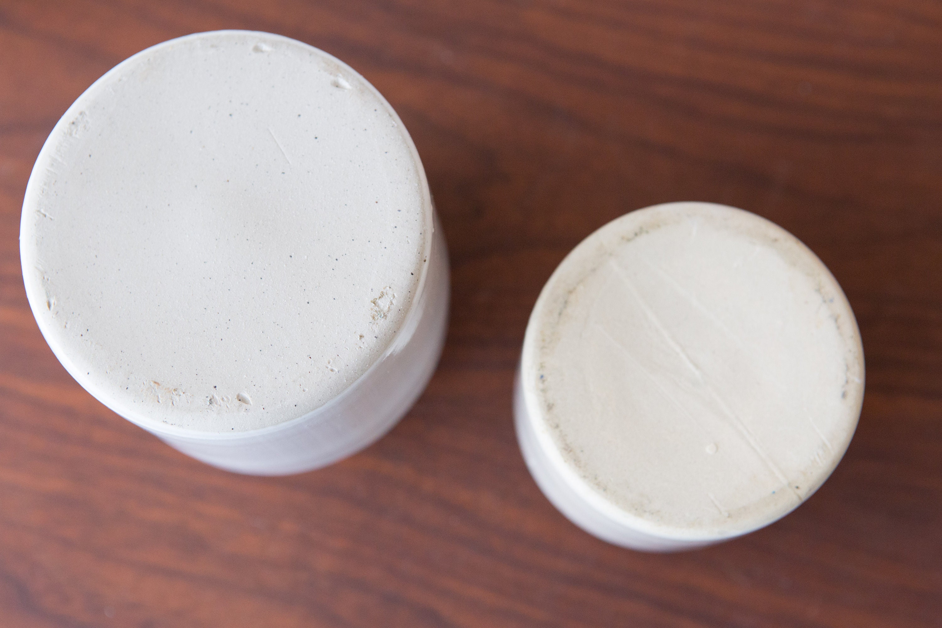 Vintage Ceramic Jars Lab Lagny Mustard Jars Offwhite Colored