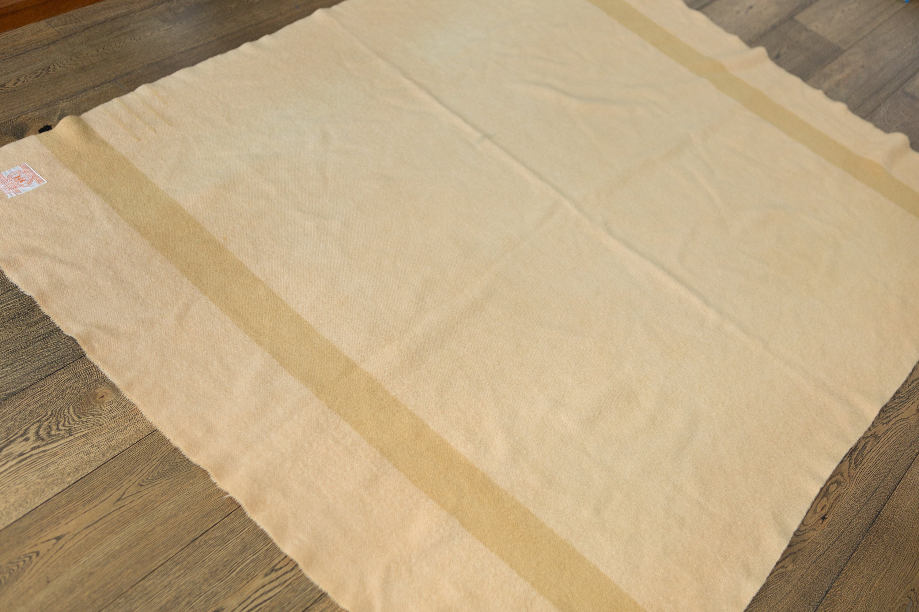 Vintage Striped Blanket HBC Orange Wool Point Blanket Hudson's Bay