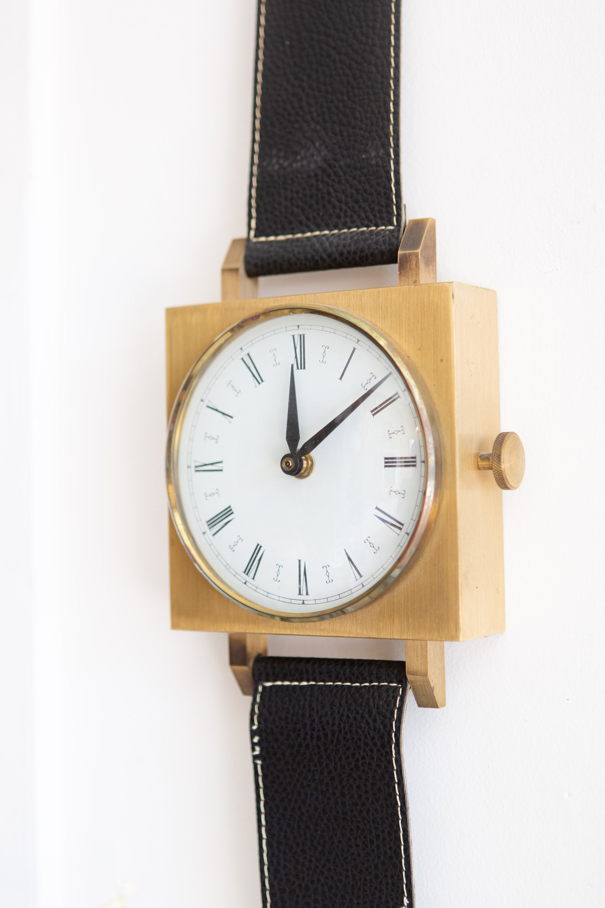 70's Giant Wristwatch Form Clock WORKING Vintage Hanging Battery Operated Wall Clock